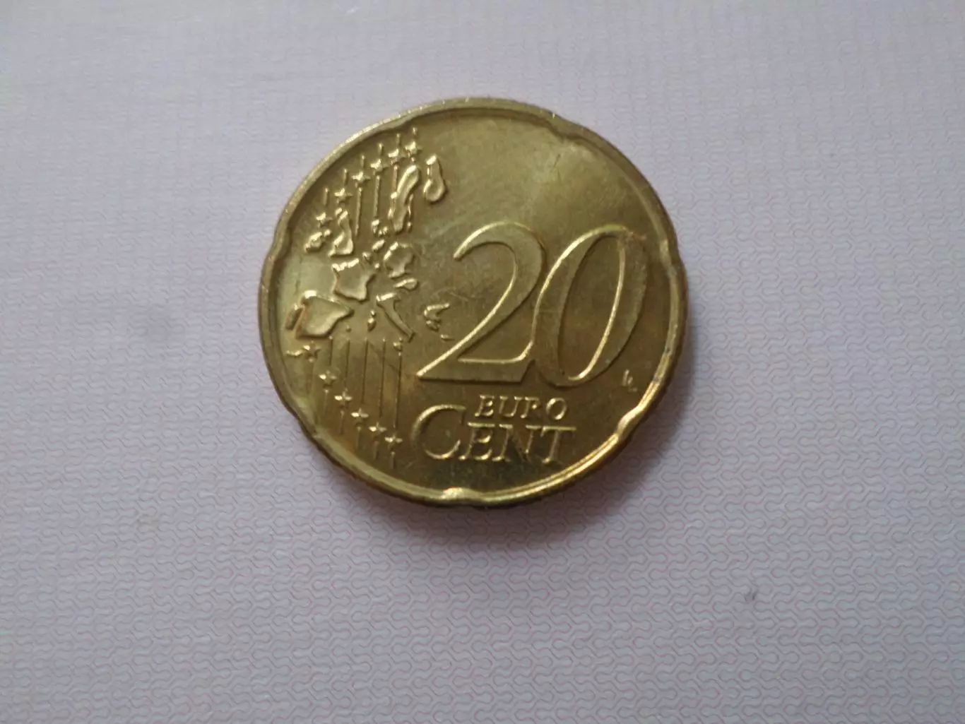 Монета 20 евроцентов Люксембург 2002 г