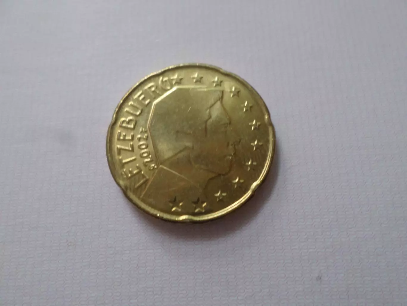 Монета 20 евроцентов Люксембург 2002 г 1