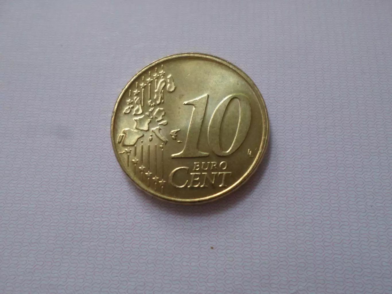 Монета 10 евроцентов Люксембург 2002 г