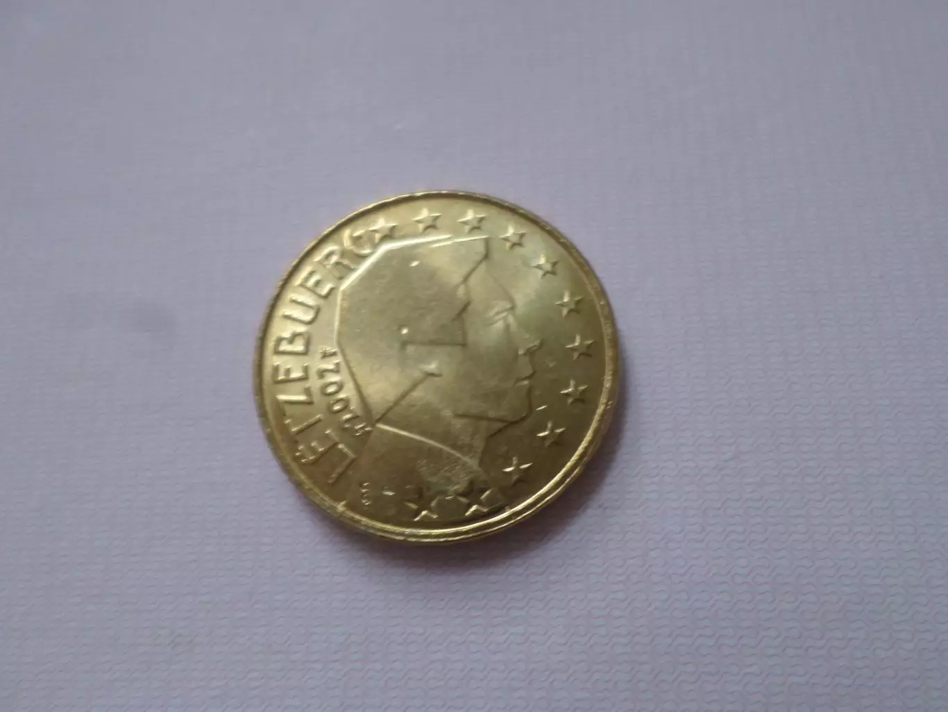Монета 10 евроцентов Люксембург 2002 г 1