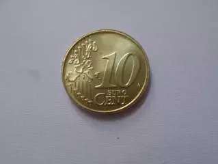 Монета 10 евроцентов Люксембург 2002 г