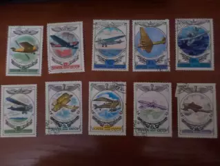 Марки СССР авиация Самолеты 1976-1978 г гаш