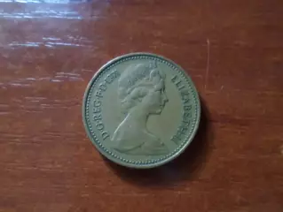 Монета 1 новый пенни Великобритания 1971 г