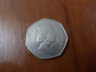 Монета 50 пенсов Великобритания 1997 г