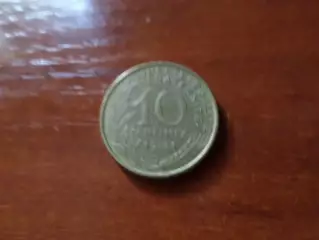 Монета 10 сантимов Франция 1972 г