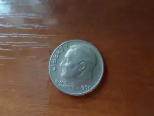 Монета 10 центов США 1967 г дайм