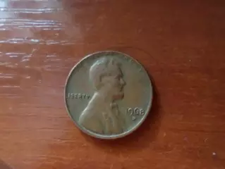 Монета 1 цент США 1968 г