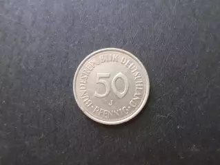 монета 50 пфеннигов ФРГ Германия 1985 г