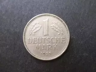 монета 1 марка ФРГ Германия 1955 г