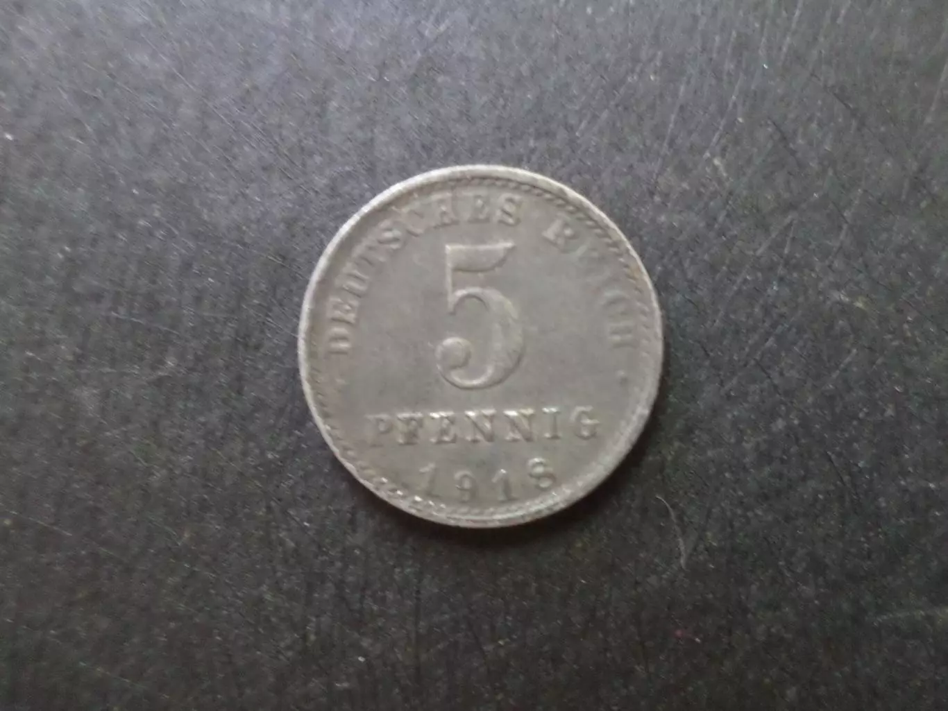 Монета 5 пфеннигов Германия 1918 г