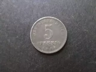 Монета 5 пфеннигов Германия 1918 г