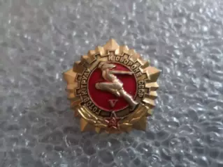 Значок ГТО 5-я ступень зол