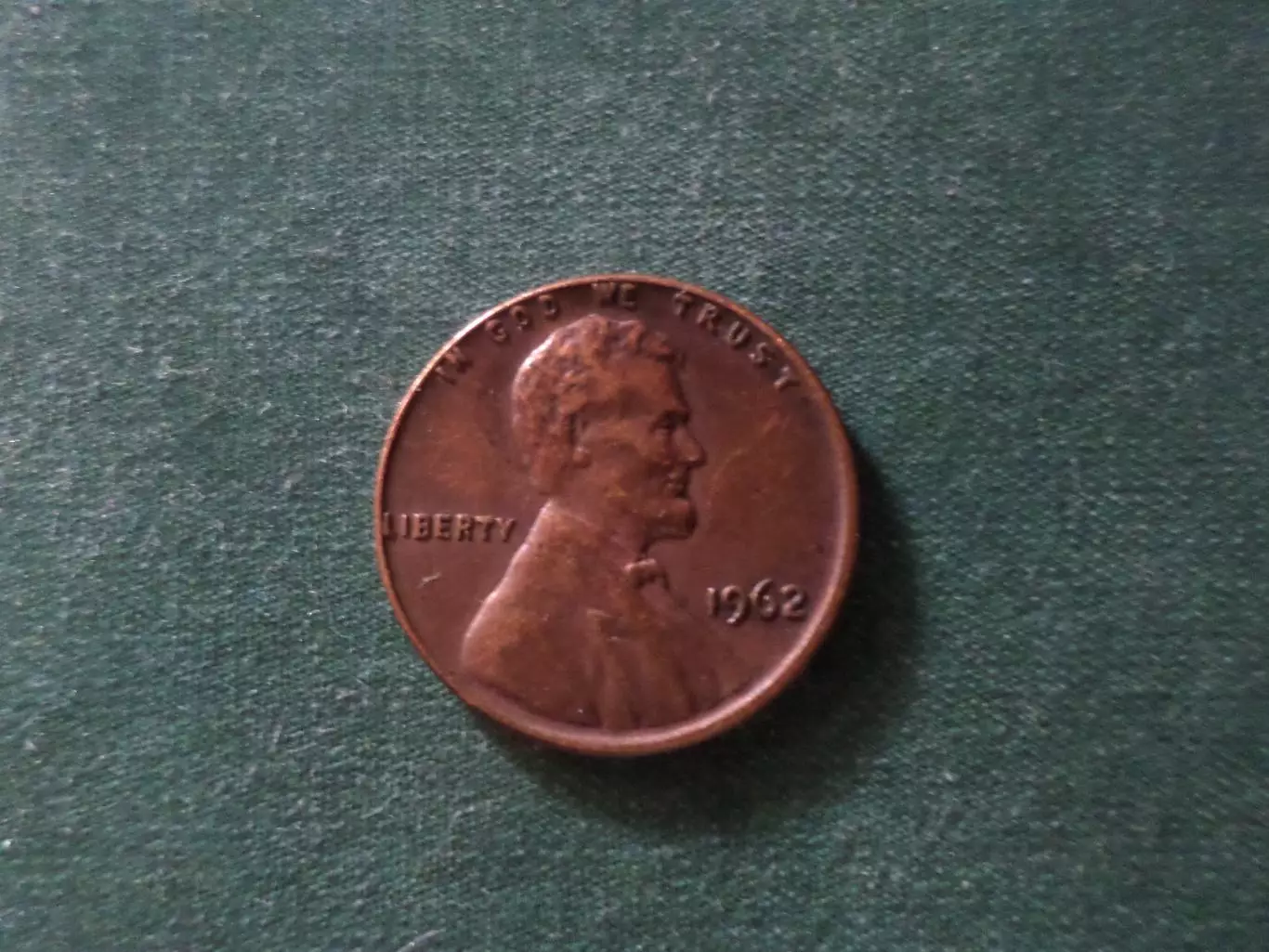 Монета 1 цент США 1962 г без двора