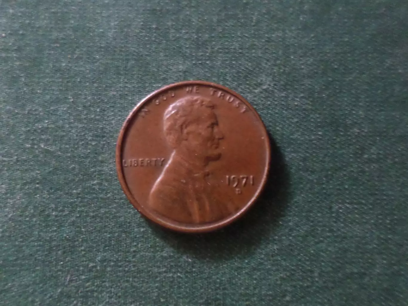Монета 1 цент США 1971 г