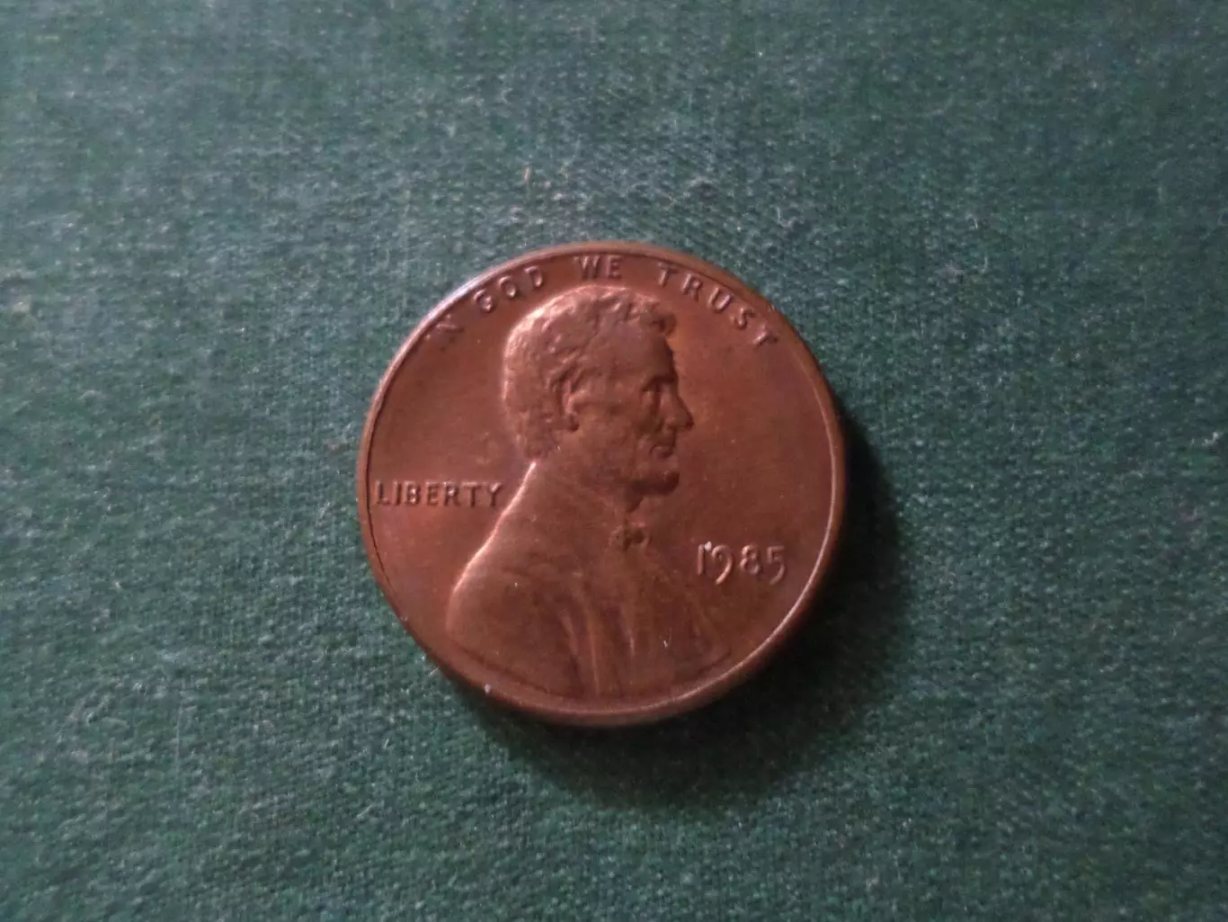 Монета 1 цент США 1985 г