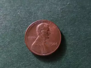 Монета 1 цент США 1986 г