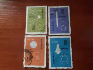 Марки Польша космос Спутники 1963 г гаш