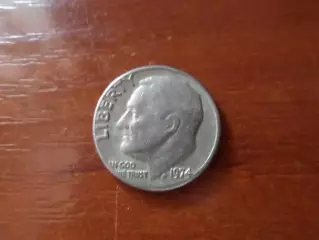 Монета 10 центов США 1974 г дайм