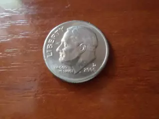 Монета 10 центов США 2000 г дайм