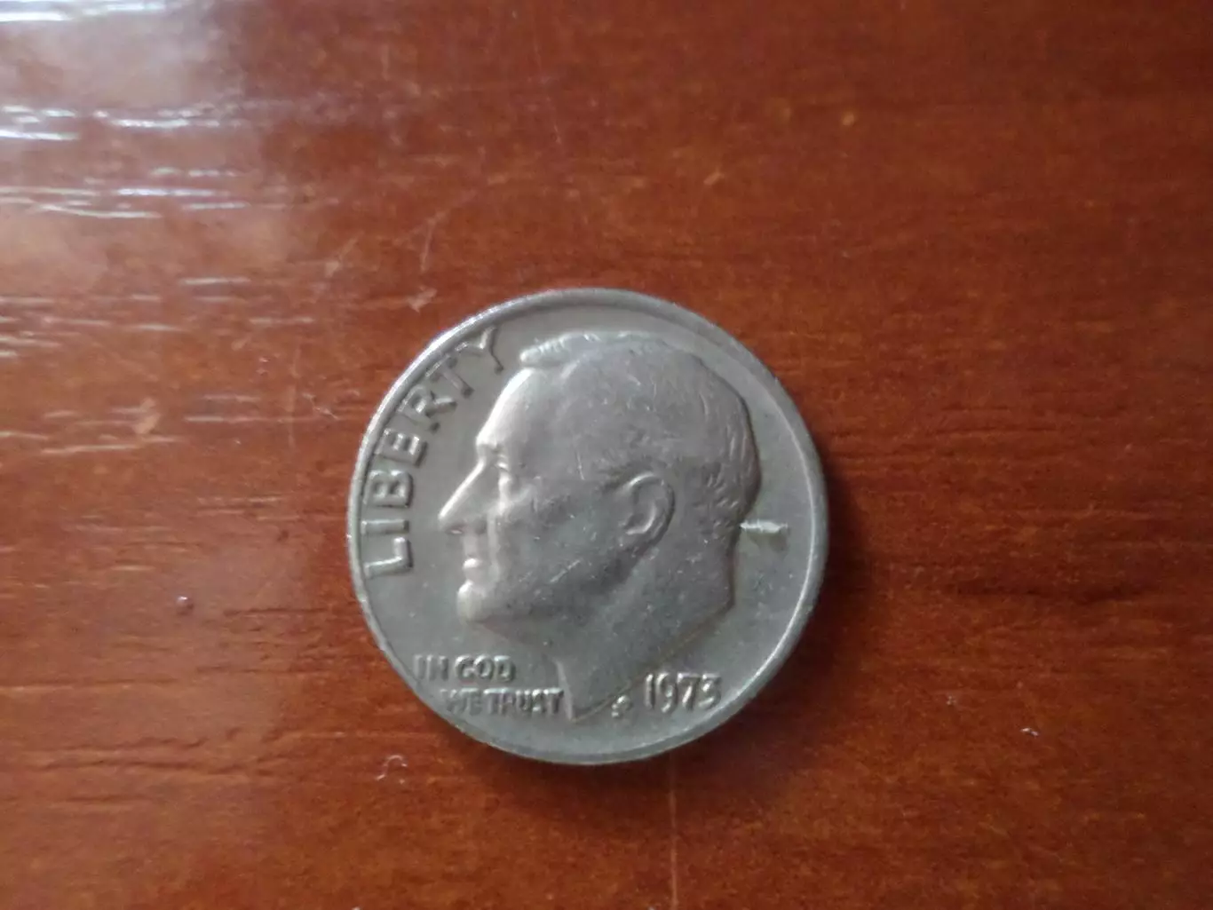 Монета 10 центов США 1973 г дайм