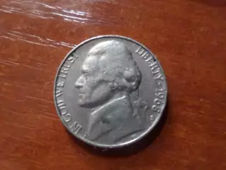 монета 5 центов США 1968 г двор S