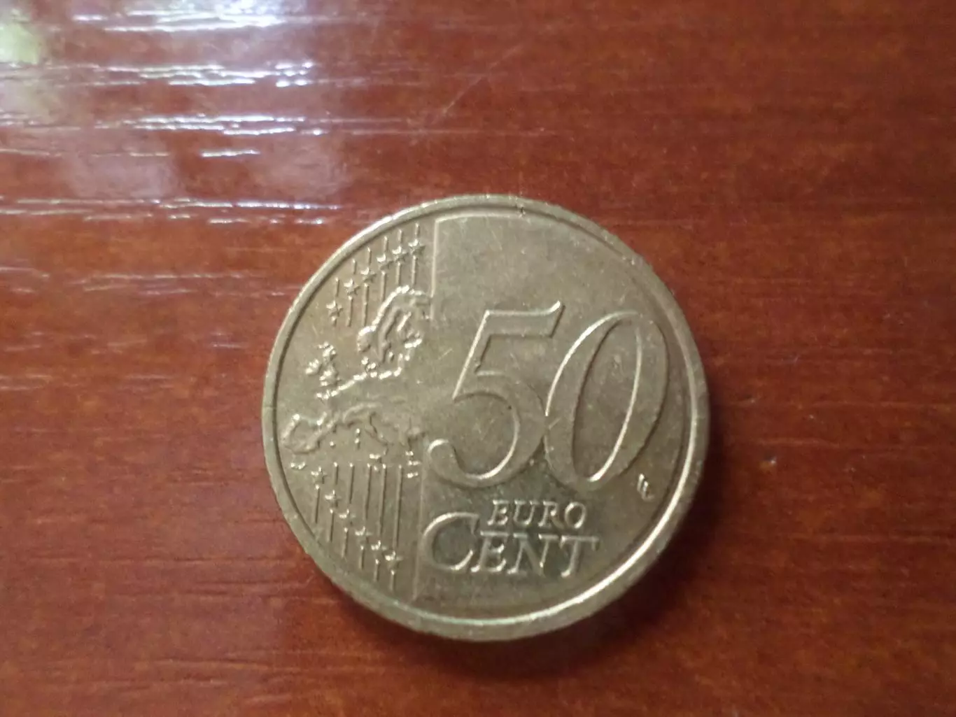 Монета 50 евроцентов Латвия 2014 г