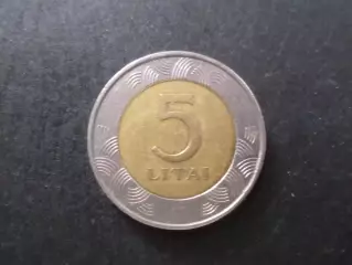 Монета 5 литов Литва 1998 г
