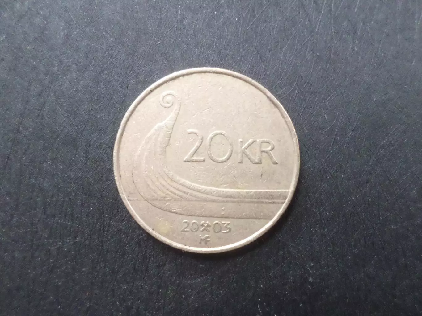 Монета 20 крон Норвегия 2003 г