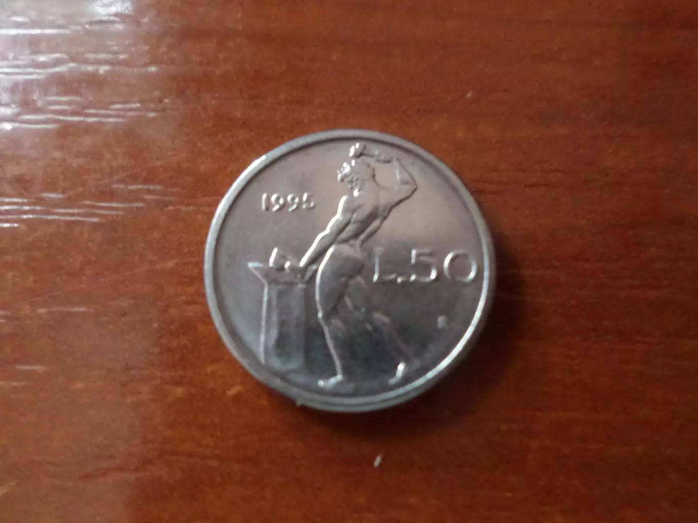 Монета 50 лир Италия 1995 г 1