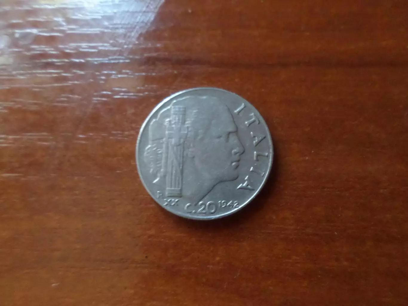 Монета 20 чентезимо Италия 1942 г 1