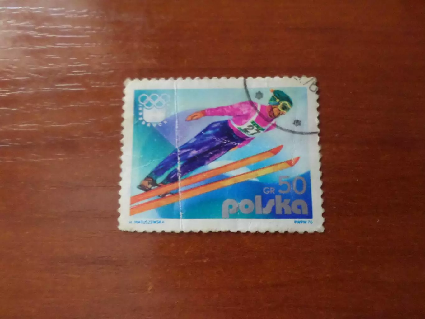 марки Польша Олимпийские игры Инсбрук 1976 г гаш