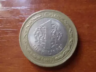 Монета 1 лира Турция 2013 г