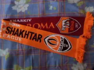 шарф к матчу Шахтер Донецк - Рома Италия 2018 г