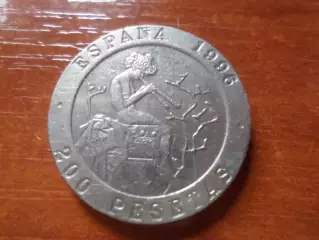 Монета 200 песет Испания 1996 г
