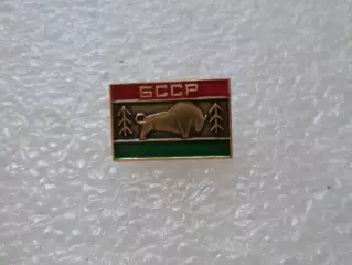 Значок БССР Белоруссия зубр