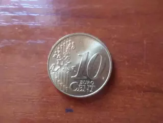 Монета 10 евроцентов Люксембург 2002 г