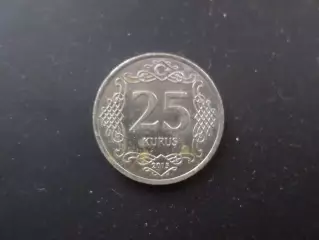 Монета 25 куруш Турция 2015 г