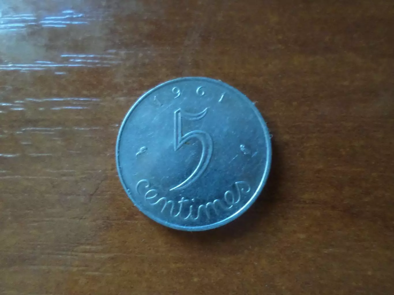 Монета 5 сантимов Франция 1961 г