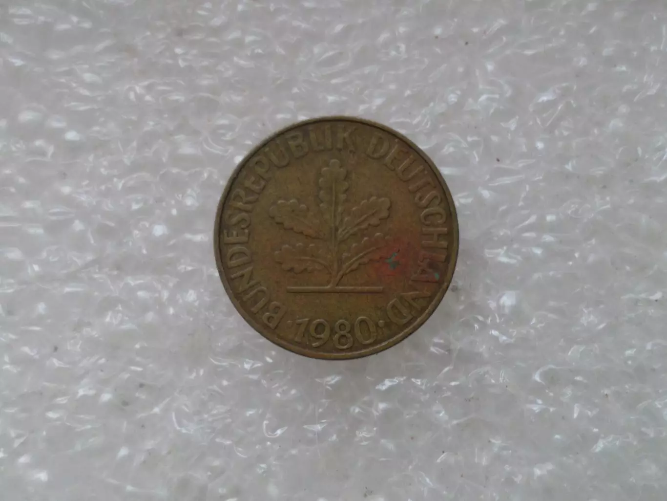 монета 10 пфеннигов Германия 1980 г 1