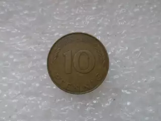 монета 10 пфеннигов Германия 1980 г