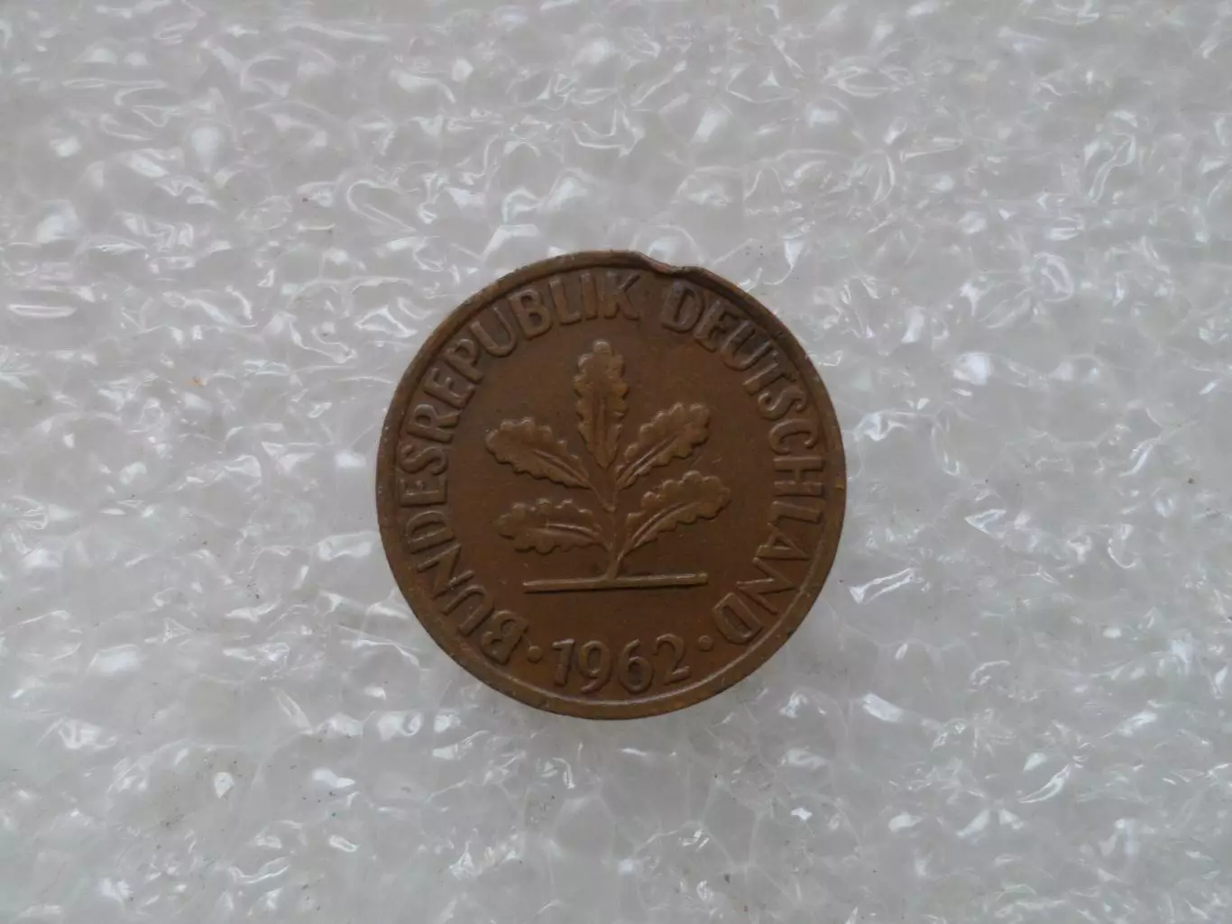 монета 2 пфеннига Германия 1962 г 1