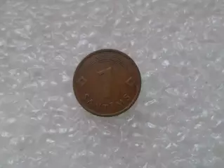 монета 1 сантим Латвия 1992 г