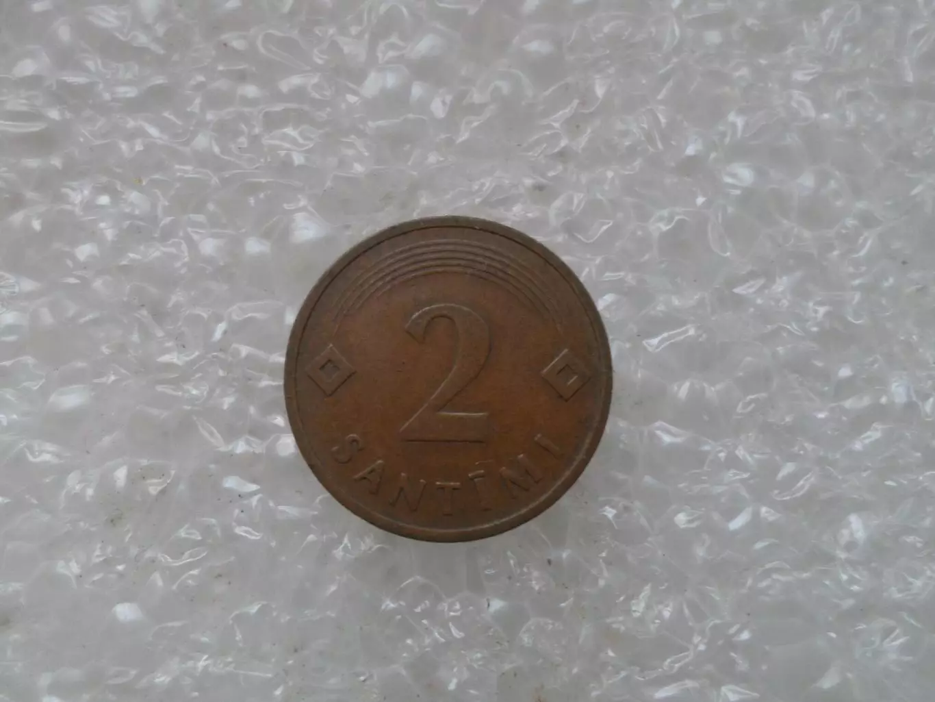 монета 2 сантима Латвия 1992 г