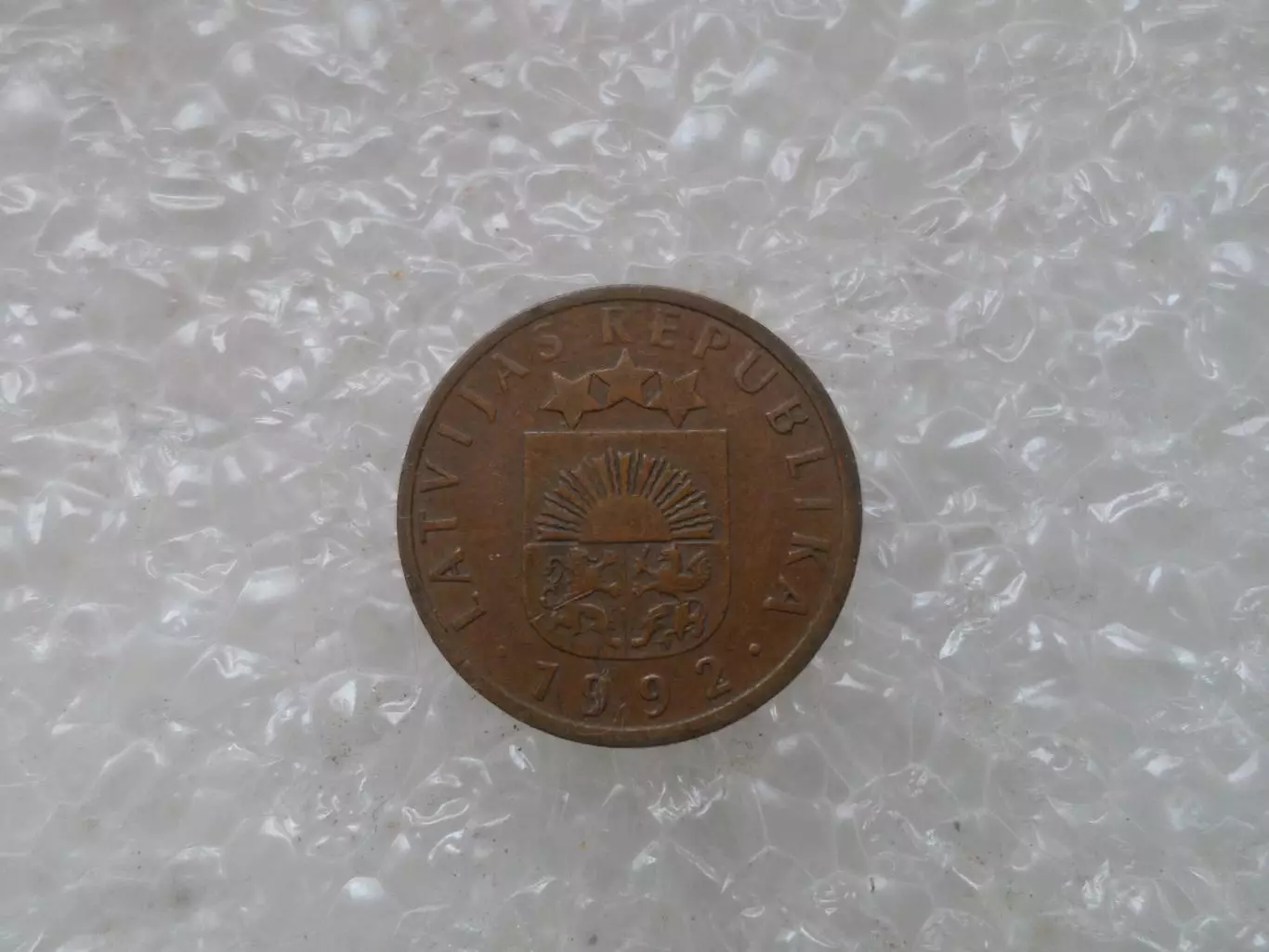 монета 2 сантима Латвия 1992 г 1