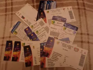 подборка билетов матчей Металлист Харьков в Еврокубках 2007-2013 г 12 шт