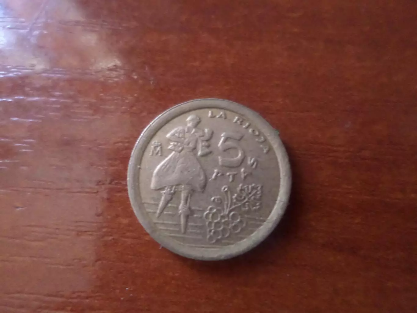 монета 5 песет Испания 1996 г Риоха