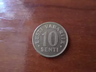 монета 10 сенти Эстония 1992 г