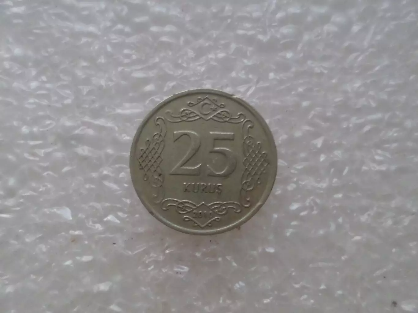 Монета 25 куруш Турция 2010 г