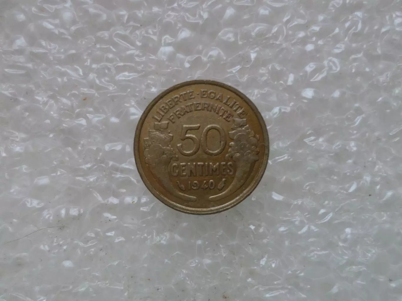 Монета 50 сантимов Франция 1940 г