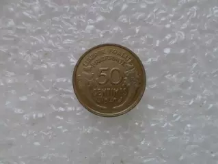 Монета 50 сантимов Франция 1940 г